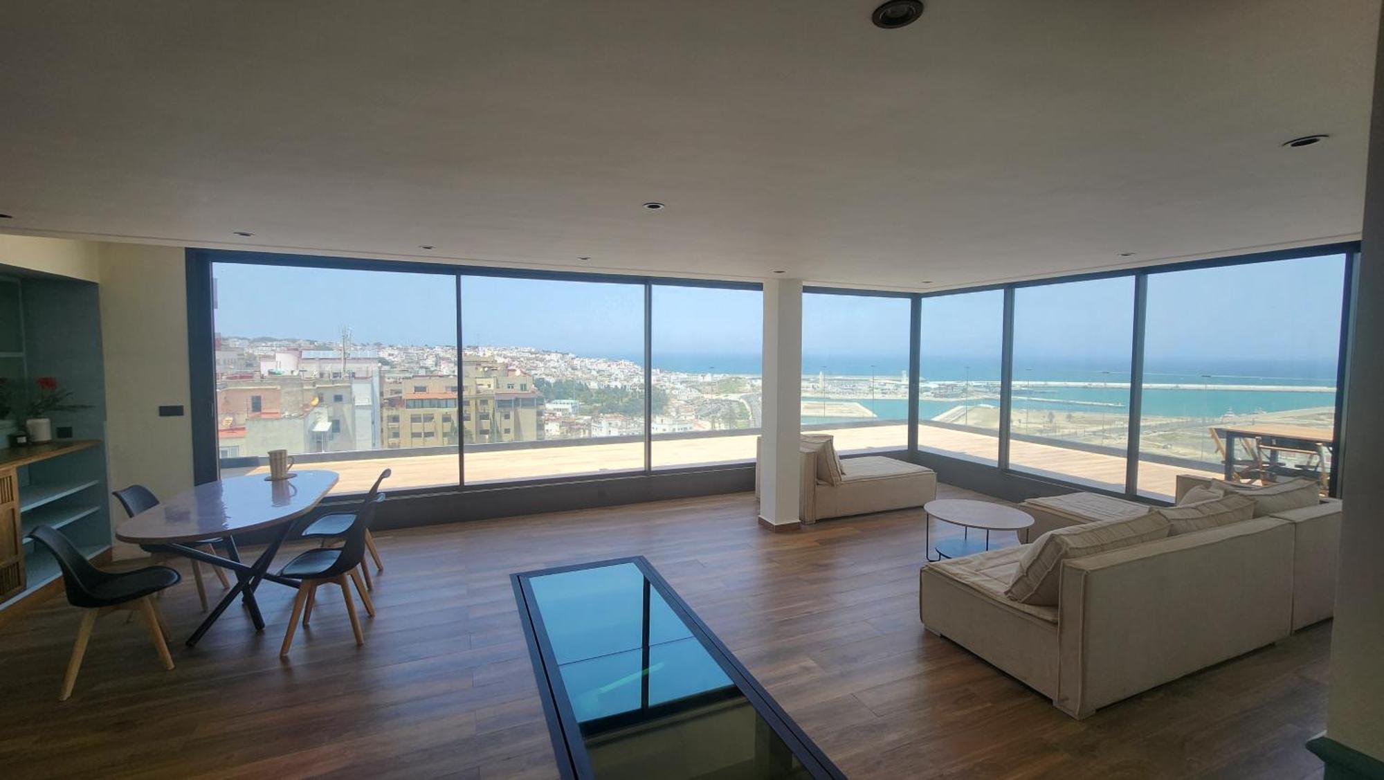 Magnifique Penthouse 160M2 Terrasse 90M2 Vue Mer แทนเจียร์ ภายนอก รูปภาพ