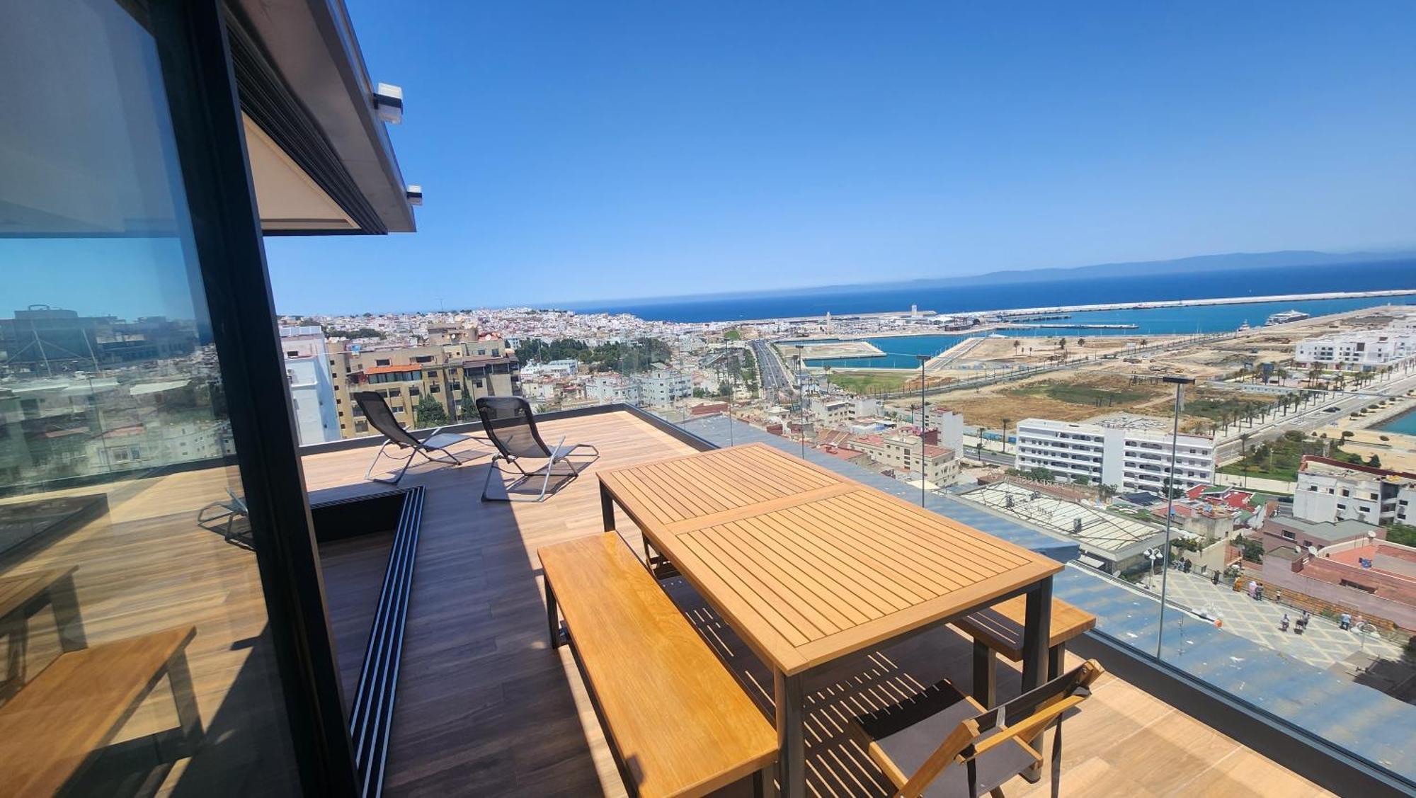 Magnifique Penthouse 160M2 Terrasse 90M2 Vue Mer แทนเจียร์ ภายนอก รูปภาพ