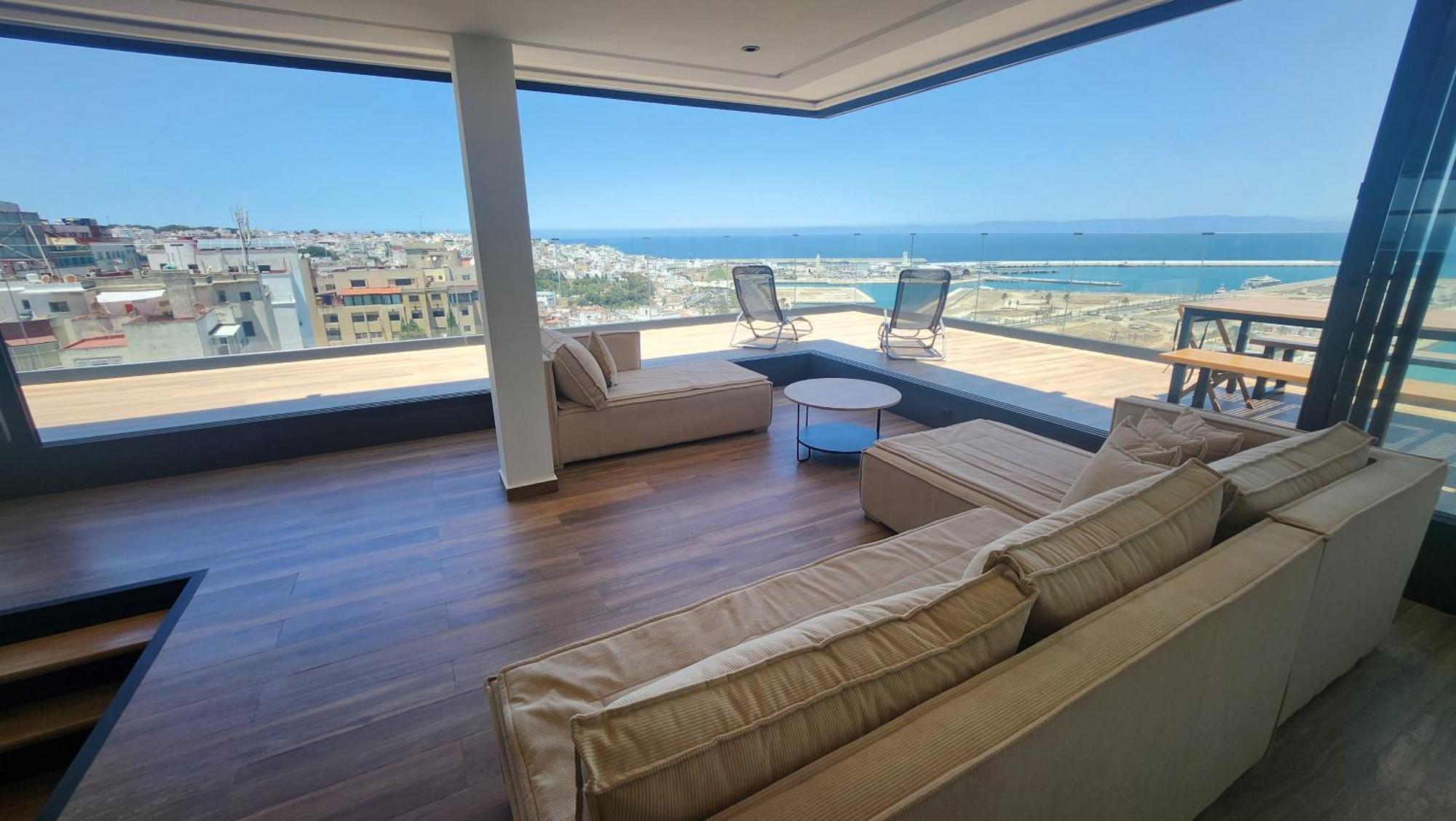 Magnifique Penthouse 160M2 Terrasse 90M2 Vue Mer แทนเจียร์ ภายนอก รูปภาพ